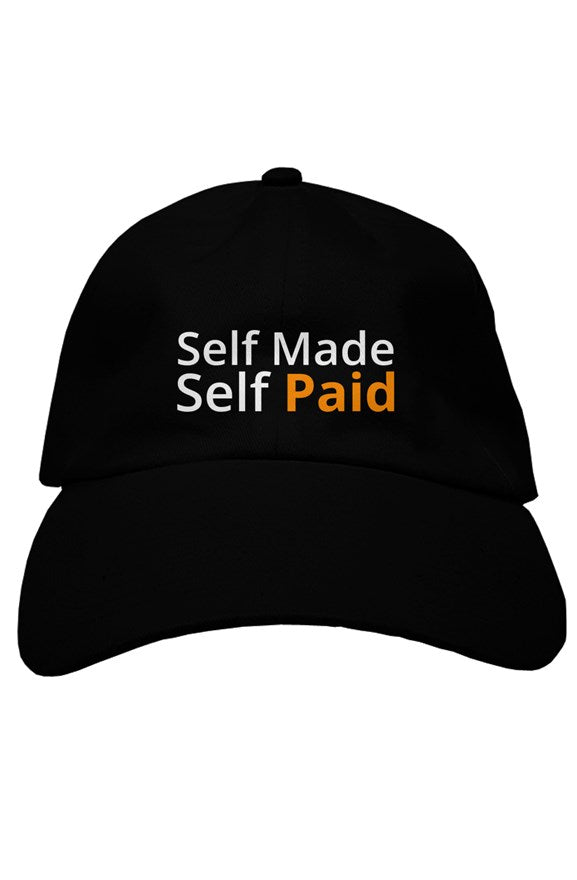 "Self Made Self Paid" Soft Baseball Caps with White & Pink Lettering