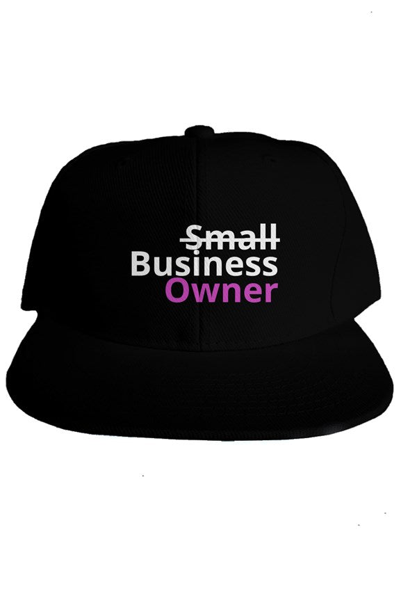 "Business Owner" Classic Snapback with White & Pink Lettering