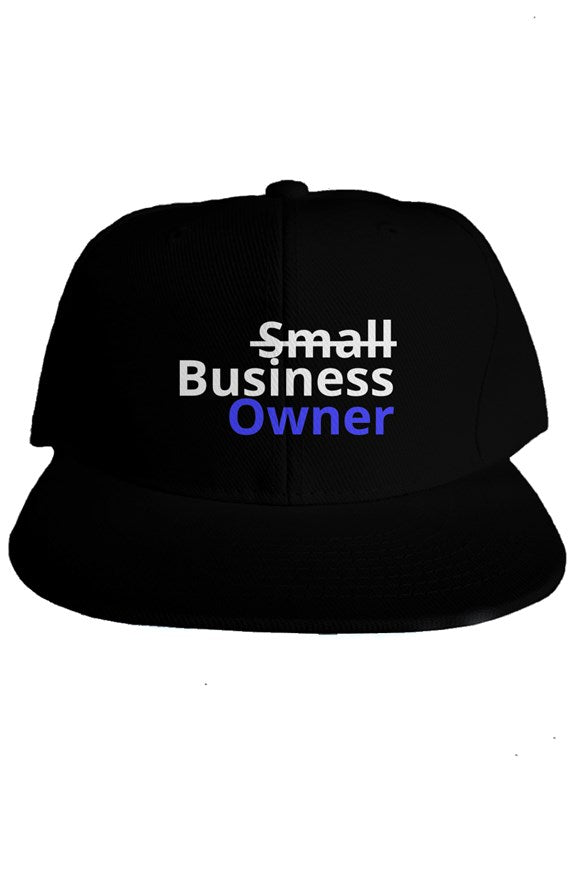 "Business Owner" Classic Snapback with White & Blue Lettering