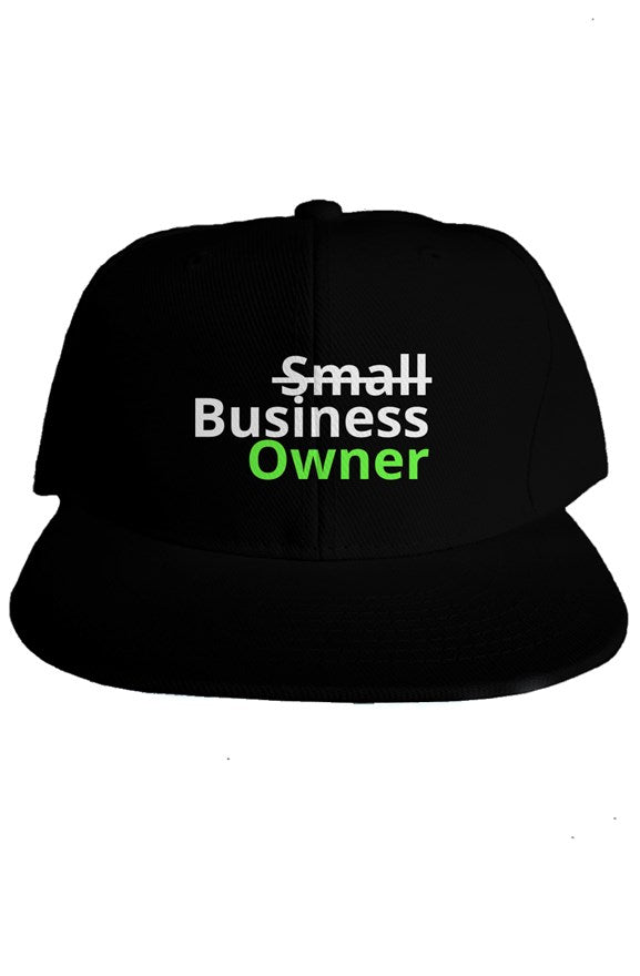 "Business Owner" Classic Snapback with White & Green Lettering