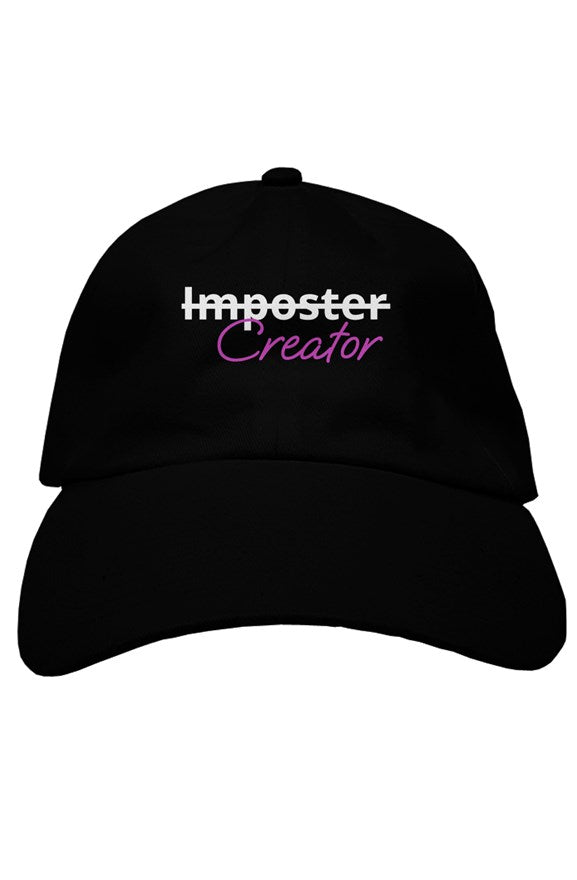 "Creator" Soft Baseball Cap with White & Pink Lettering