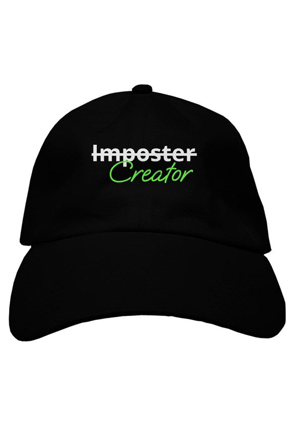 "Creator" Soft Baseball Cap with White & Green Lettering
