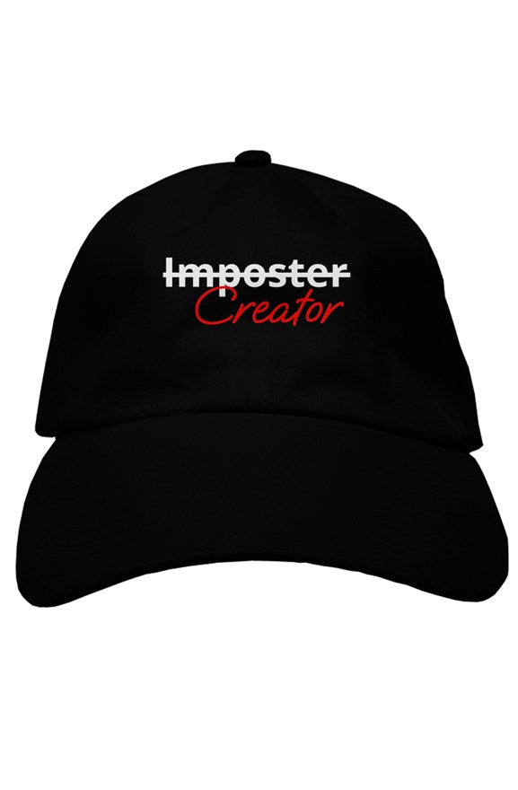 "Creator" Soft Baseball Cap with White & Red Lettering