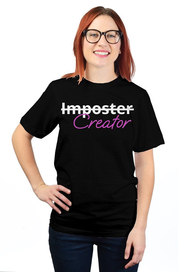 "Creator" Unisex T Shirt with White & Pink Lettering