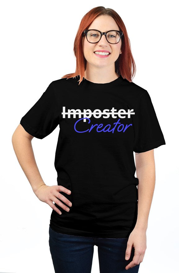 "Creator" Unisex T Shirt with White & Blue Lettering