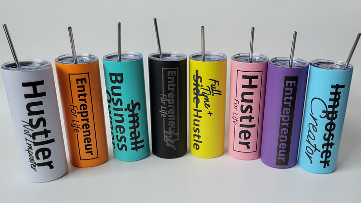 "Entrepreneur" Water Bottle w/ Straw  - High Quality Stainless Steel, Insulated, Dual Walled, Vacuum Sealed Water Bottles